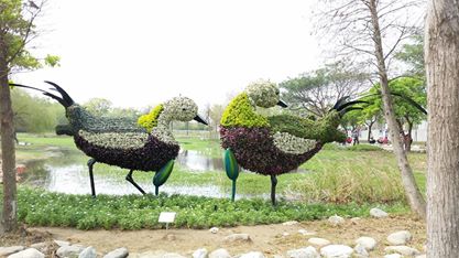 白河蘭花展(綠雕)圖片